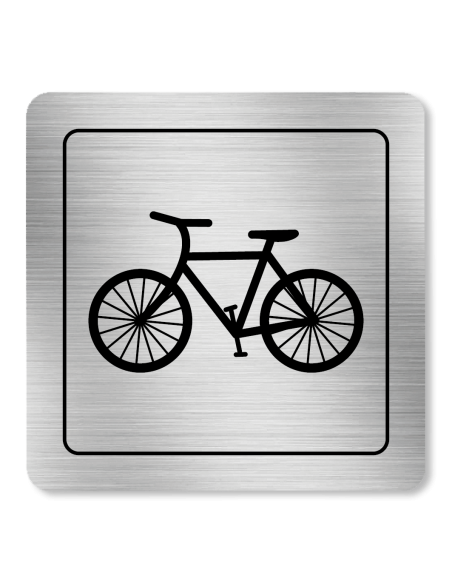 Strieborná tabuľka Bicyklovňa 8 x 8 cm