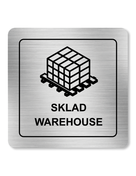 Strieborná tabuľka Sklad 8 x 8 cm