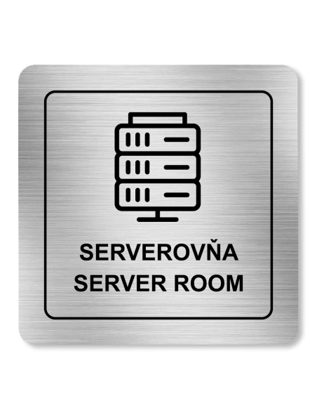 Strieborná tabuľka Serverovňa 8 x 8 cm