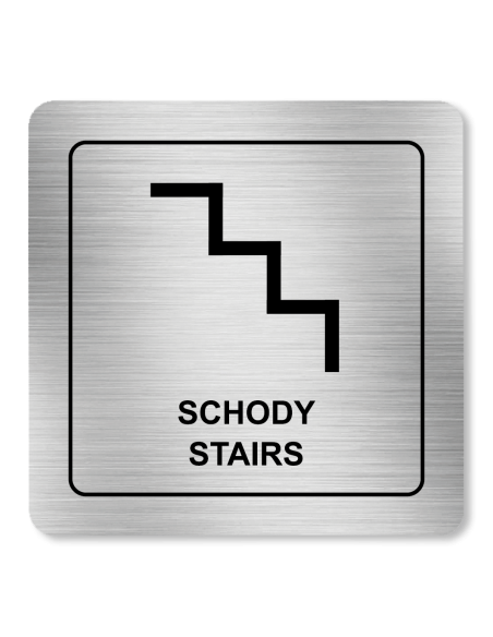 Strieborná tabuľka Schody 8 x 8 cm