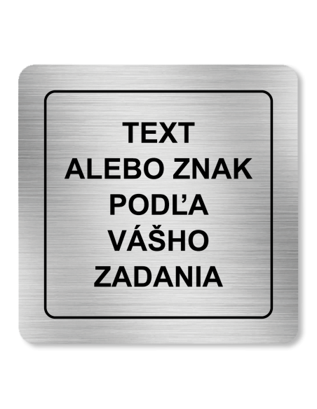 Strieborná tabuľka podľa vášho zadania 8 x 8 cm