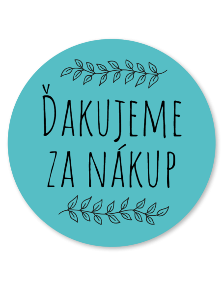 50 ks nálepky ďakujeme vo vami vybranej farbe 002