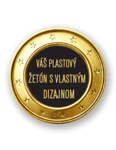100 ks plastový žetón s vašou grafikou 001