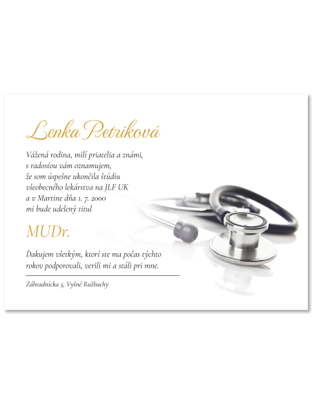 Promočné oznámenie pre štundentov medicíny 001