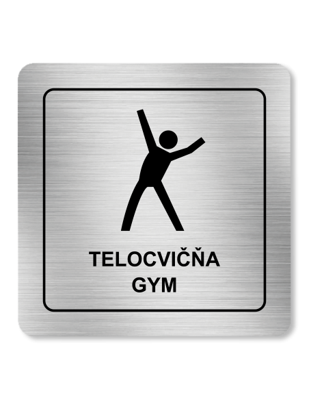 Strieborná tabuľka Telocvičňa 8 x 8 cm