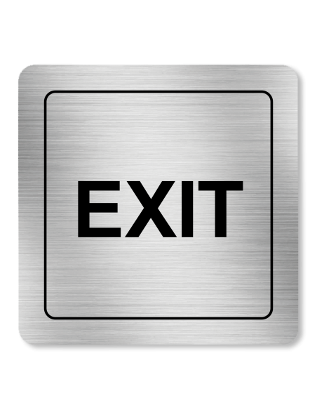 Strieborná tabuľka Exit 8 x 8 cm