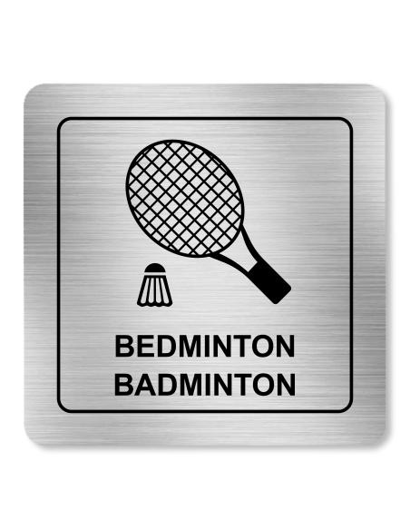 Strieborná tabuľka Bedminton 8 x 8 cm