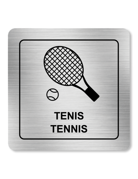 Strieborná tabuľka Tenis 8 x 8 cm