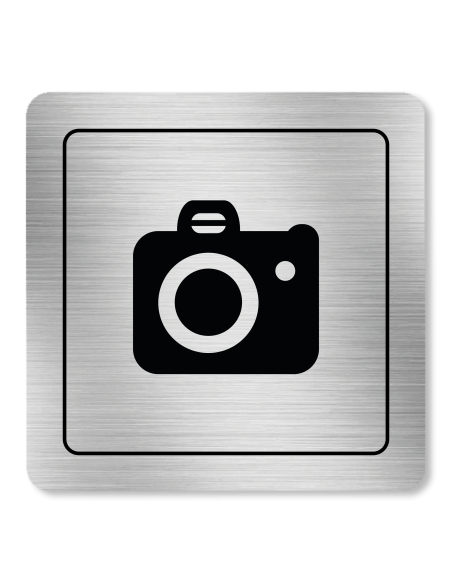 Strieborná tabuľka Fotografovanie povolené 8 x 8 cm